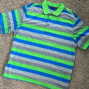 Walter Hagen Kids Polo - Blue, Green, Gray Stripes